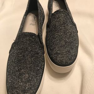 Keds Double Decker Black Glitter Slip On Sneaker